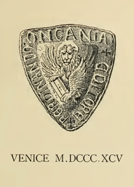 Venice City Crest - 1895 Venice City Crest - 1895