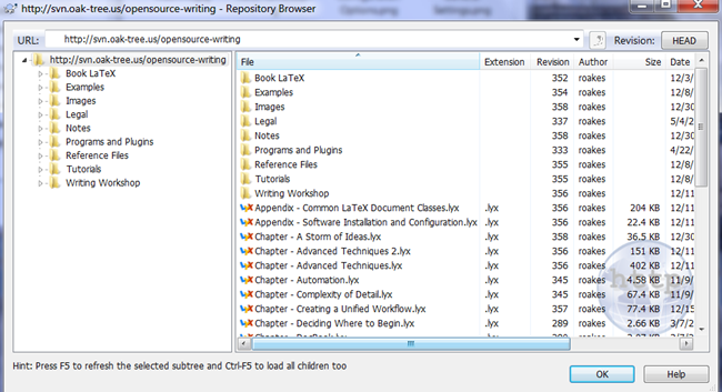 Repository Browser from TortoiseSVN Repository Browser from TortoiseSVN