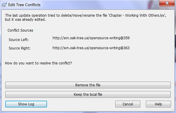 Rather than be afraid of conflicts, they can sometimes help you to save your work. Rather than be afraid of conflicts, they can sometimes help you to save your work.